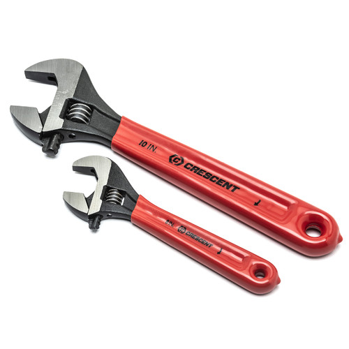 Crescent 2 Piece Adjustable Black Oxide Cushion Grip Wrench Set 6" 10" - AT2610CVS