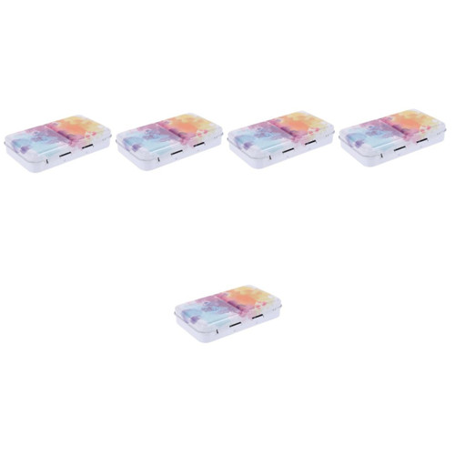 NUOBESTY 5 Sets Paint Box Leak- Proof Watercolor Travel Valet Tray Painting Acrylic Paint Tray Watercolor Color Tins Paint Case Plastic Tray Palettes Paint Pallet Student Bracket Pp Pigment
