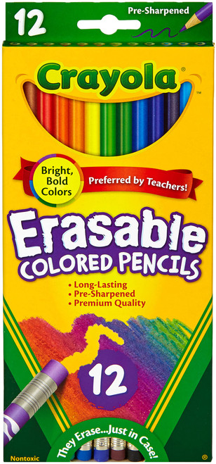Crayola Short Erasable Colored Pencil 12Ct - Pack of 48