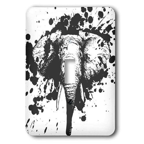 3dRose lsp_234252_1 Splash Elephant Single Toggle Switch