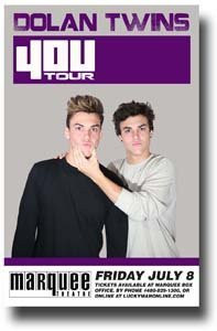 Dolan Twins Poster - 11 x 17 Concert Promo on the "You Tour" -- AZ