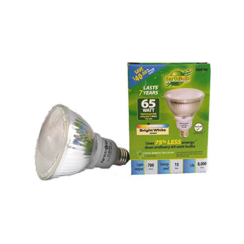 Earth Bulb 15 Watt CFL Bright White 3500K 700 Lumens Equivalent to 65 Watts Flood Lights