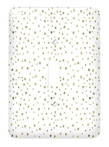 3dRose lsp_213087_1 Gold Bling Watercolor Stars Single Toggle Switch