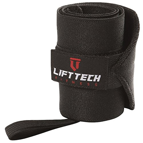 Lift Tech Pro Thumb Loop Wrist Wraps, Black, One Size