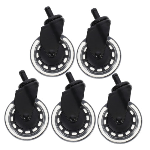 Yardenfun 5pcs Pulley Caster Wheels Replacement Chair All- Direction Wheels Heavy Duty Chair Casters Wheels Replacement Swivel Casters Computer Chair Wheels Furniture Iron Office Chair