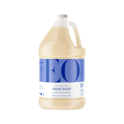 EO Liquid Hand Soap Refill, 1 Gallon, French Lavender, Organic Plant-Based Gentle Cleanser with Pure Essential Oils EO Liquid Hand Soap Refill, 1 Gallon, French Lavender, Organic Plant-Based Gentle Cleanser with Pure Essential Oils