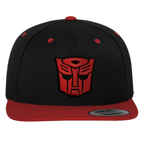 Transformers Officially Licensed Autobots 3D Patch Premium Snapback Cap (Black-Red), One Size