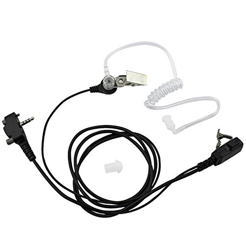 abcGoodefg Covert Acoustic Tube Bodyguard Earpiece Headset with Microphone for Yaesu Vertex VX-231 VX-140 VX-400 Two Way Radio Walkie Talkie