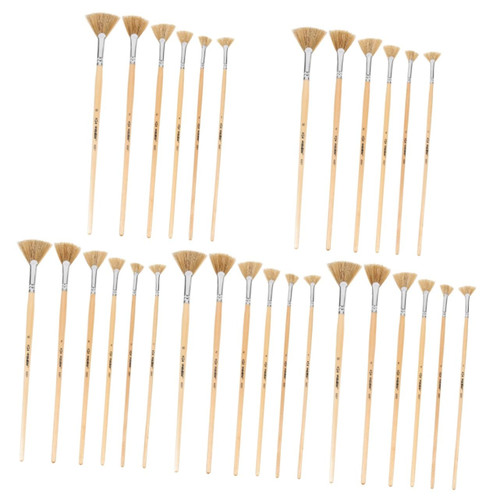 STOBOK 30 Pcs Oil Paintbrush Painting Brushes Kids Kits Graffiti Painting Suit for Kids Gouache Brushes Liquid Watercolor Art Paint Brushes Watercolor Brush Fan Solid Wood Child Bulk STOBOK 30 Pcs Oil Paintbrush Painting Brushes Kids Kits Graffiti Painting Suit for Kids Gouache Brushes Liquid Watercolor Art Paint Brushes Watercolor Brush Fan Solid Wood Child Bulk