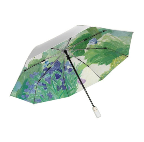 ANIIC Umbrella Tri-Fold Automatic Folding Umbrella Parasol Uv Protection Women Sun And Rain Dual-Use Folding Compact Portable for Rain and Sun