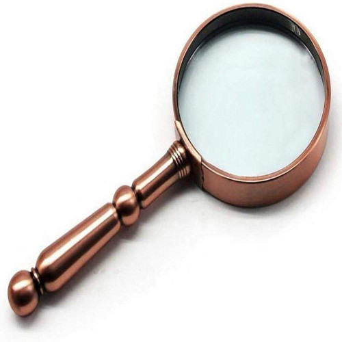 WYKDL Magnifying Glass Handheld Reading Magnifier - Crystal Clear Glass Lens for Book Newspaper Maps Reading Classroom Science Insect Hobby Observation Great for Seniors and Kids