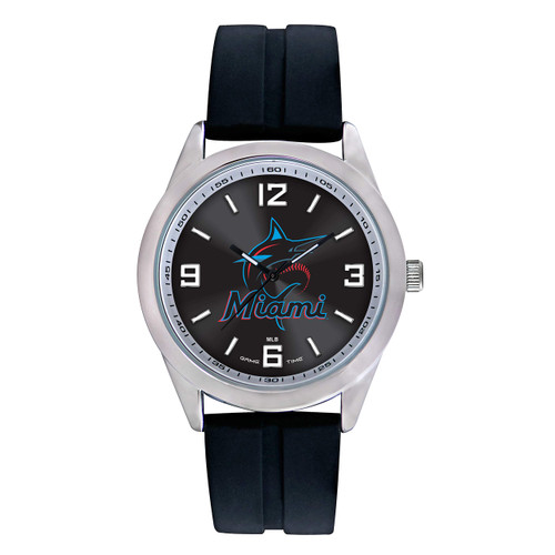 Game Time Miami Marlins Men's Watch- MLB Varsity Series, Officially Licensed
