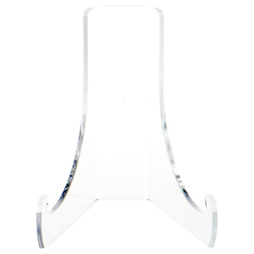 Plymor Clear Acrylic Flat Back Easel with Deep Support Ledges, 4.5" H x 3.5" W x 3.5" D (6 Pack)