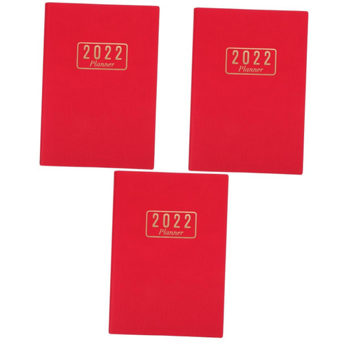 MAGICLULU 3 Pcs 2022 Agenda Book Day Planner Book A5 Daily Book 365 Days Agenda Notepad The Office Notebook Daily Planner Book 2022 Calendar Planner Tear Handbook Business Work Paper Journal