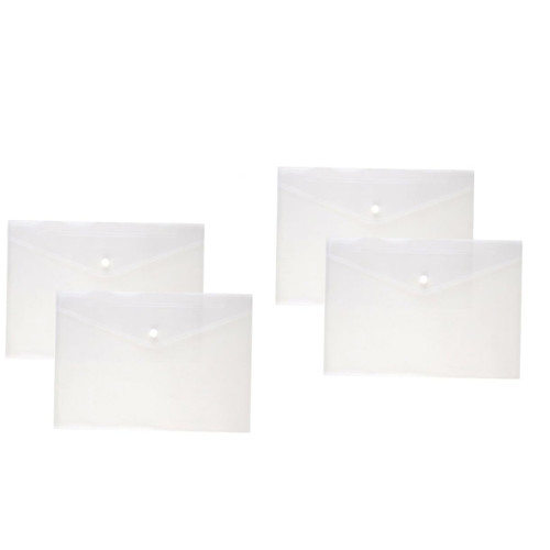 Tofficu 48 Pcs Folders Clear Document Folder Envelop Folder A4 Document Folder Storage Bags Material File Holder