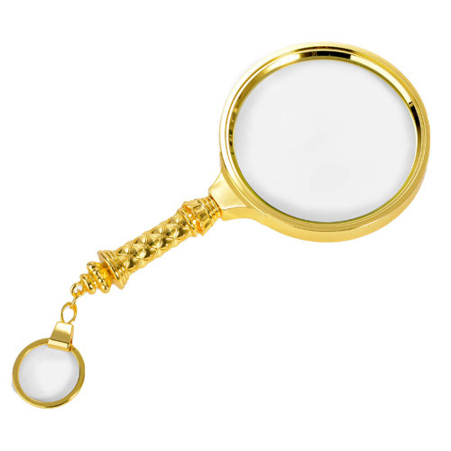 LUSTAR Handheld Magnifying Glass?Portable Reading Magnifier Glass for Seniors and Kids?for Seniors Reading Inspection Coins Jewelry 90mm