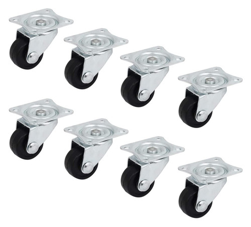 Furniture Casters,Castor Wheels, Furniture Wheel,8pcs Wheel 360 Degree Rotatable Universal Swivel Caster Replacement Office Chair Swivel Rubber Metal Rollers Wheels