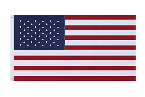 SUMONO American Flag 3x5 ft, Embroidered Stars and Sewn Stripes, Brass Grommets 210D Oxford Nylon USA Flag