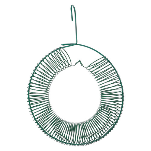 Hanging Peanut Wreath Bird Feeder Rust and Resistant Weatherproof Solid Steel Durable Black Whole Peanut Wild Bird Feeder with Hanging Hook