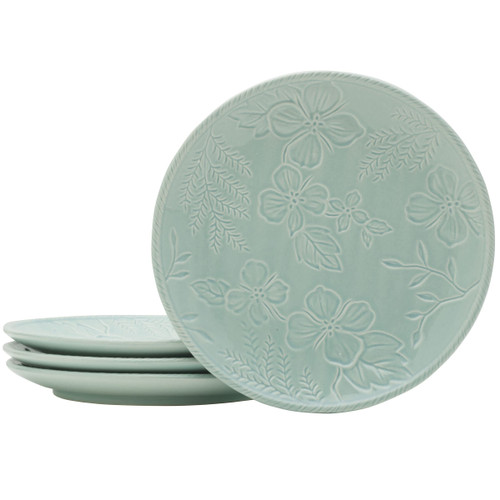 Fitz & Floyd English Garden Salad Plate, Set of 4, 9 Inch, Blue