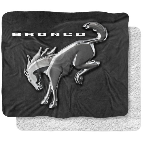 Ford Blanket, 50"x60" New Bronco Headlights Silky Touch Sherpa Back Super Soft Throw Blanket