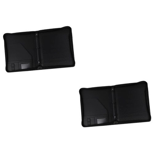 NUOBESTY 2 pcs a4 Binder Leather Binder Leather Portfolio Leather File Folder Business Portfolio Folder a4 Paper File Folder Loose Leaf Document Binder pu Material A4 Paper Document Folder