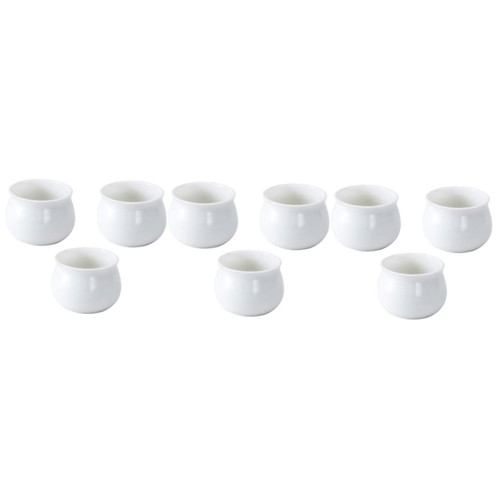 9 Pcs Round Belly Succulent Flower Pot Outdoor Planters Ceramic Planter Round Succulent Planter Bonsai Pot Ceramic Flower Planters Pots Small Flowerpot White Ceramics Cactus