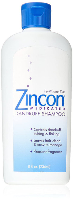 Zincon Medicated Dandruff Shampoo 8 oz (Pack of 4)