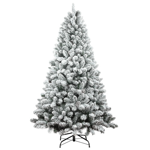 5FT Flocked Artificial Christmas Tree,Flocked Holiday Christmas Pine Tree with Pinecone, Snow Flocked Xmas Tree,Party Decoration 600 Branch Tips?Reinforced Metal Base & Easy Assembly by Maylaviu 5FT Flocked Artificial Christmas Tree,Flocked Holiday Christmas Pine Tree with Pinecone, Snow Flocked Xmas Tree,Party Decoration 600 Branch Tips?Reinforced Metal Base & Easy Assembly by Maylaviu