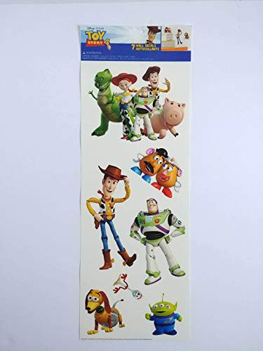 Disney Pixar Toy Story 4-7 Wall Decals - Kids Room Decor - Completely Removable - Woody Buzz Lightyear