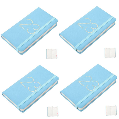 Operitacx 4pcs 2023 Notebook Schedule Paper Notebook Notepad for Schedule 2023 Weekly Planner 2023 Year Planner 2023 All-year Planner Agenda Pu Leather Hardcover Student Supplies Dating