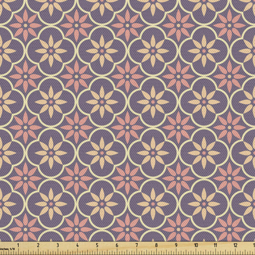 Ambesonne Geometric Fabric by The Yard, Floral Arrangement Oriental Middle Eastern Motifs Vintage Palette, Decorative Fabric for Upholstery and Home Accents, 3 Yards, Pale Orange Mauve Coral Ambesonne Geometric Fabric by The Yard, Floral Arrangement Oriental Middle Eastern Motifs Vintage Palette, Decorative Fabric for Upholstery and Home Accents, 3 Yards, Pale Orange Mauve Coral