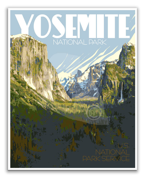 Yosemite National Park Poster, Yosemite Half Dome Print, El Captain Print, Bridalveil Falls Print, Yosemite California Art (Poster, Canvas) (Poster, 24x36 Inches)