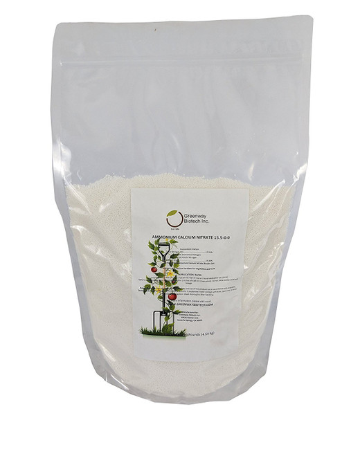 Calcium Nitrate Solution Grade Fertilizer Water Soluble Hydroponics"Greenway Biotech Brand" 10 Pounds