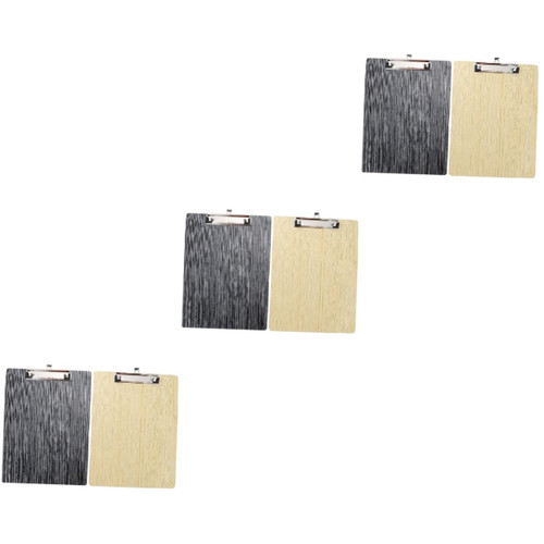 VILLCASE 6 Pcs Folder Board Pencil Clip Board Conference Writing Board Office Document Clip Writing Base Plate Writing Support Plate Document Clipboard Bottom Plate A4 Wooden Paper