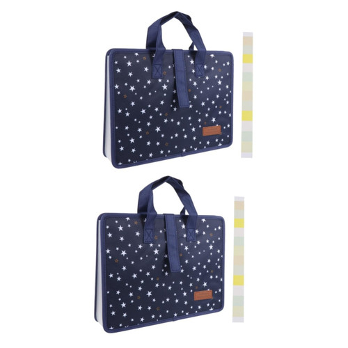 Ciieeo 2pcs Portable Folder File Folder Organizer Accordion Document Organizer Expanding Zip File Plastic Accordion Folder File Folders Jacket Organ Bag Student Pocket Oxford Cloth
