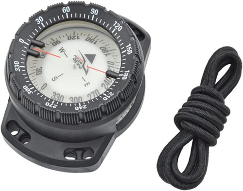 YLTPAJK Scuba Compass,Dive Compass Scuba Luminous Wrist Compass Waterproof Underwater Navigation Compass with Bungee Night Vision Black Scuba Compass