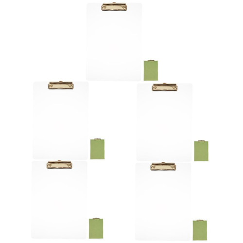Ciieeo 5pcs Transparent Board Clip Nursing Clipboard Clipboard A4 Clipboard Paper Holder Plastic Folders Binder Folder Metal Clip Board Writing Clipboard File Clips Care