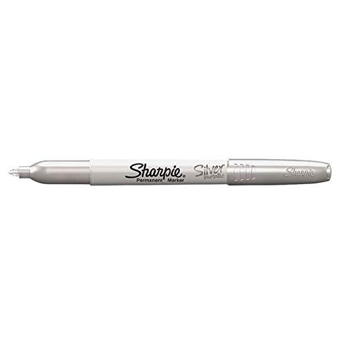 Sharpie Metallic Permanent Markers, Fine Point, Silver, 12 Count (Pack 2)