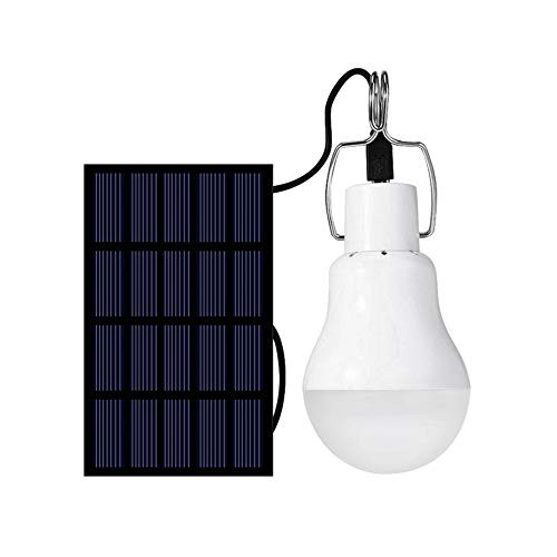 Solar Light Bulb 130LM Solar Lamp Portable LED Light Solar Panel Powered Rechargeable Lights for Home Shed Barn Indoor Outdoor Emergency Hiking Tent Reading Camping Night Work Light