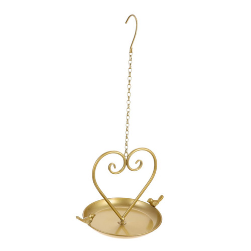 POPETPOP 2pcs Heart Shaped Bird Feeder Bird Feeder Plate Pigeon Feeder Tray Hanging Bird Bath Birds Feeding Trays Hanging Birdbath Feeder Bird Catcher Bird Feeders Tray Pet Iron Metal
