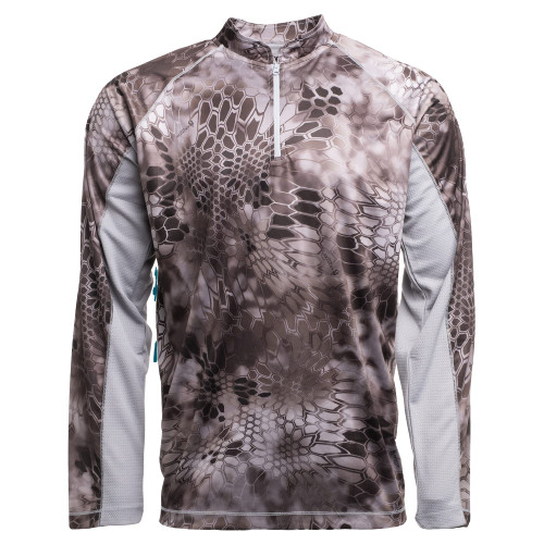 Kryptek Men's Standard Zephyr 1/2 Zip, Raid/Wolf Grey, L