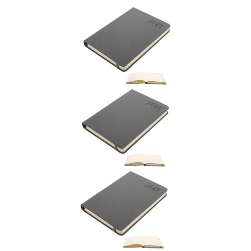 Ciieeo 3pcs 2023 Notebook Hard Cover Notebooks Office Notepad Softcover Notebook Diary Notepads Book 2023 Planner Teacher Planner 2022-2023 Schedule Planner Plans Notebook Planner Notepad