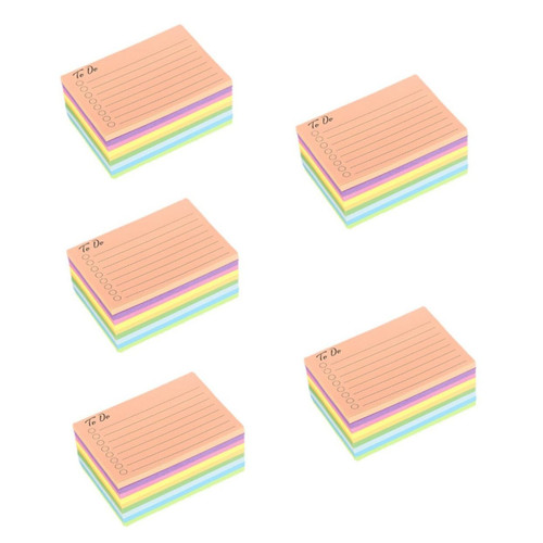 ULTECHNOVO 5pcs 9 Colored Sticky Notes memo Notes Stickers self-Adhesive Note Sticker Colorful memo Pads memo Notes Pads Sticky memo Pads Note Supply Fluorescent Paper Student use Memorandum