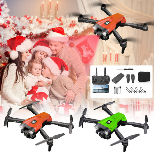 New H66 Drone with Profesional 1080P HD Wifi FPV Dual Camera 4k, Long Foldable Drone Remote Control Toys, Altitude Hold Start Control Aircraft, Christmas Gifts for Kids & Adults, RC Drone (Green)