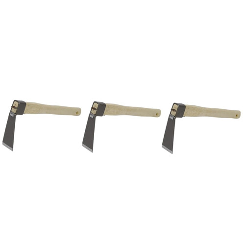 CLISPEED 3pcs Hoe Garden Tools for Gardening Manual Weeding Hand Weeder Puller Weeder Tool Gardening Weeding Sickle Cultivator Grass Brush Sickle Truly Pickaxe Flowers Steel To Dig