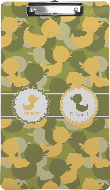 Personalized Rubber Duckie Camo Clipboard (Legal Size)
