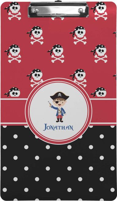 Personalized Pirate & Dots Clipboard (Legal Size)