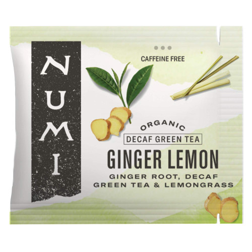 Numi Organic Ginger Lemon Tea, 100 Tea Bags, Organic Decaf Green Tea, Ginger, Lemongrass & Lemon Verbena, Decaffeinated Numi Organic Ginger Lemon Tea, 100 Tea Bags, Organic Decaf Green Tea, Ginger, Lemongrass & Lemon Verbena, Decaffeinated