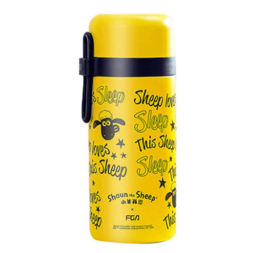 Thermos Cup Boys And Girls Stainless Travel Mugs?Steel Vacuum Insulated Tumbler With Lids And Straw Travel Mug Double Wall Water Coffee Cup Thermos (Color : Yellow)